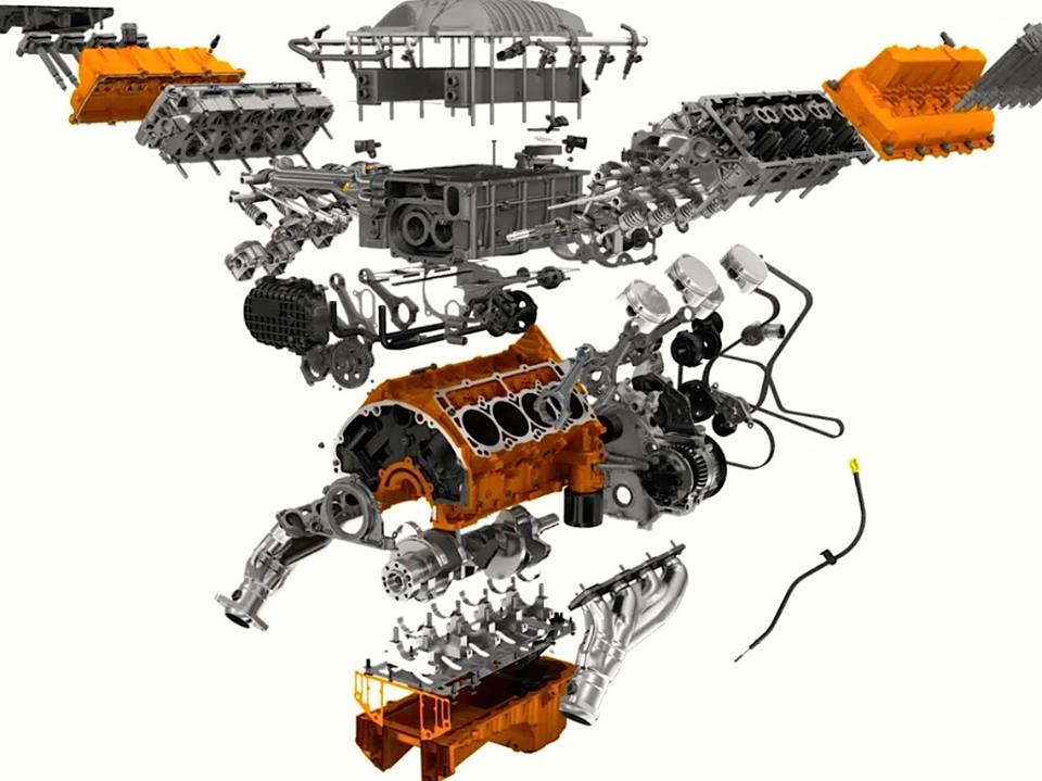 Car Engine Exploded View