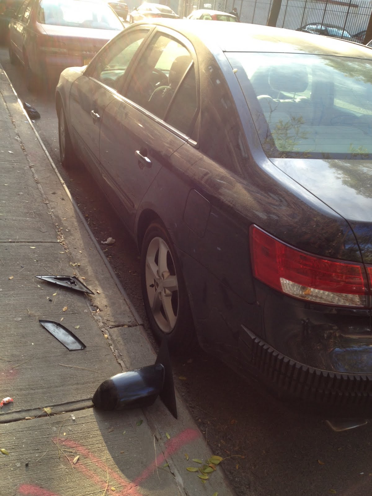 EV Grieve More Halloweenrelated vandalism? Smashed side view mirrors