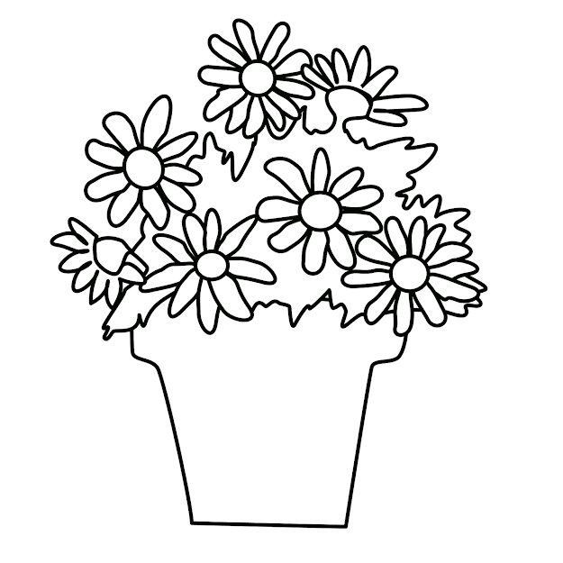 Best Flower Pot Template Coloring Pages Pictures - Free Coloring Book ...