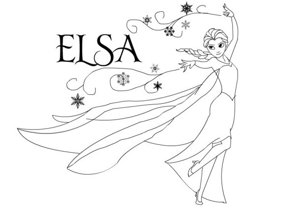 Gambar Sketsa Hitam Putih Mewarnai Frozen Elsa Terbaru Cari