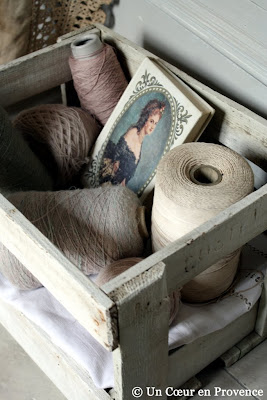 Use and old bottle crate to compose a romantic scene