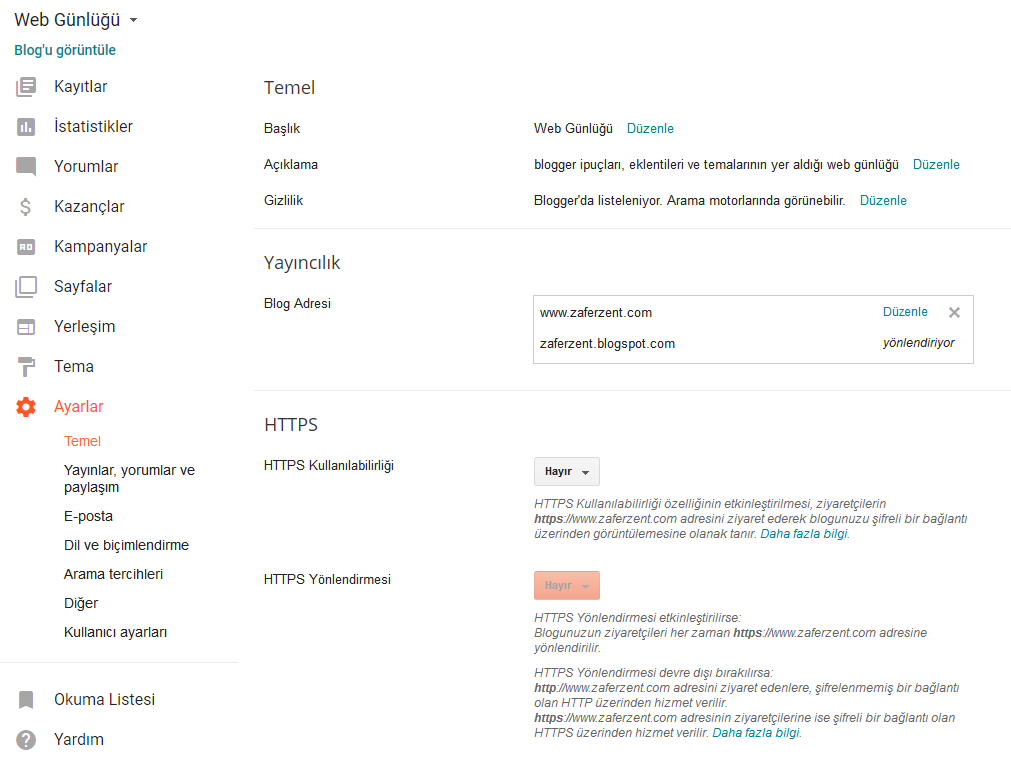 blogger ssl https ayarları adım 1 blogger ssl https ayarları adım 1