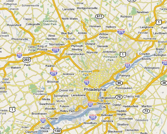 Map Of Philadelphia And Surrounding Area - Robin Christin
