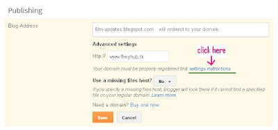 Blogger custom domain settings