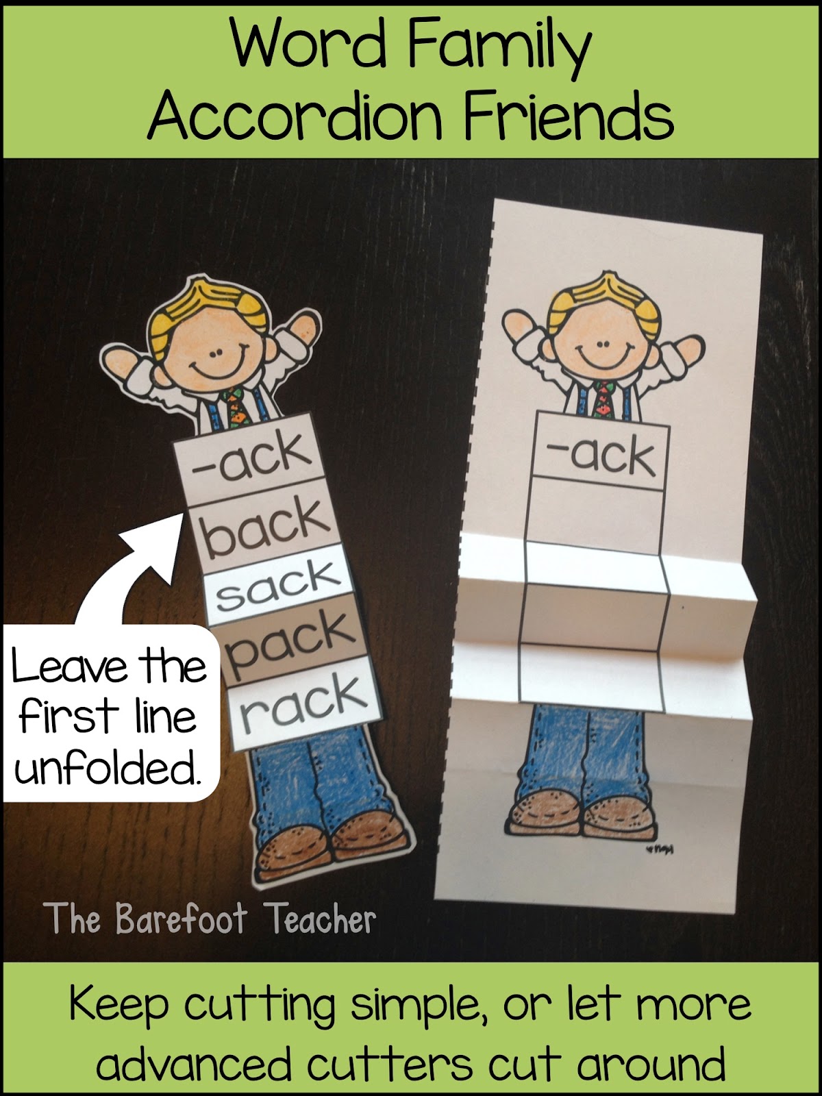 Word Family Accordion Friends The Barefoot Teacher