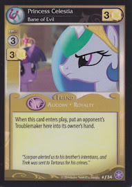 My Little Pony Princess Celestia, Bane of Evil The Crystal Games CCG Card