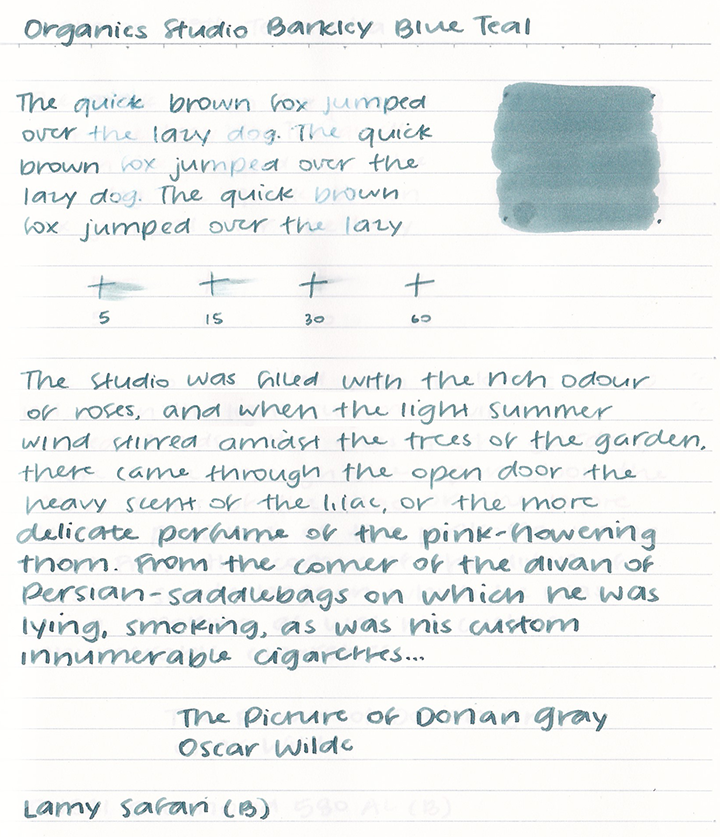Review Organics Studio Ernest S Vintage Writing Fluid Barkley S