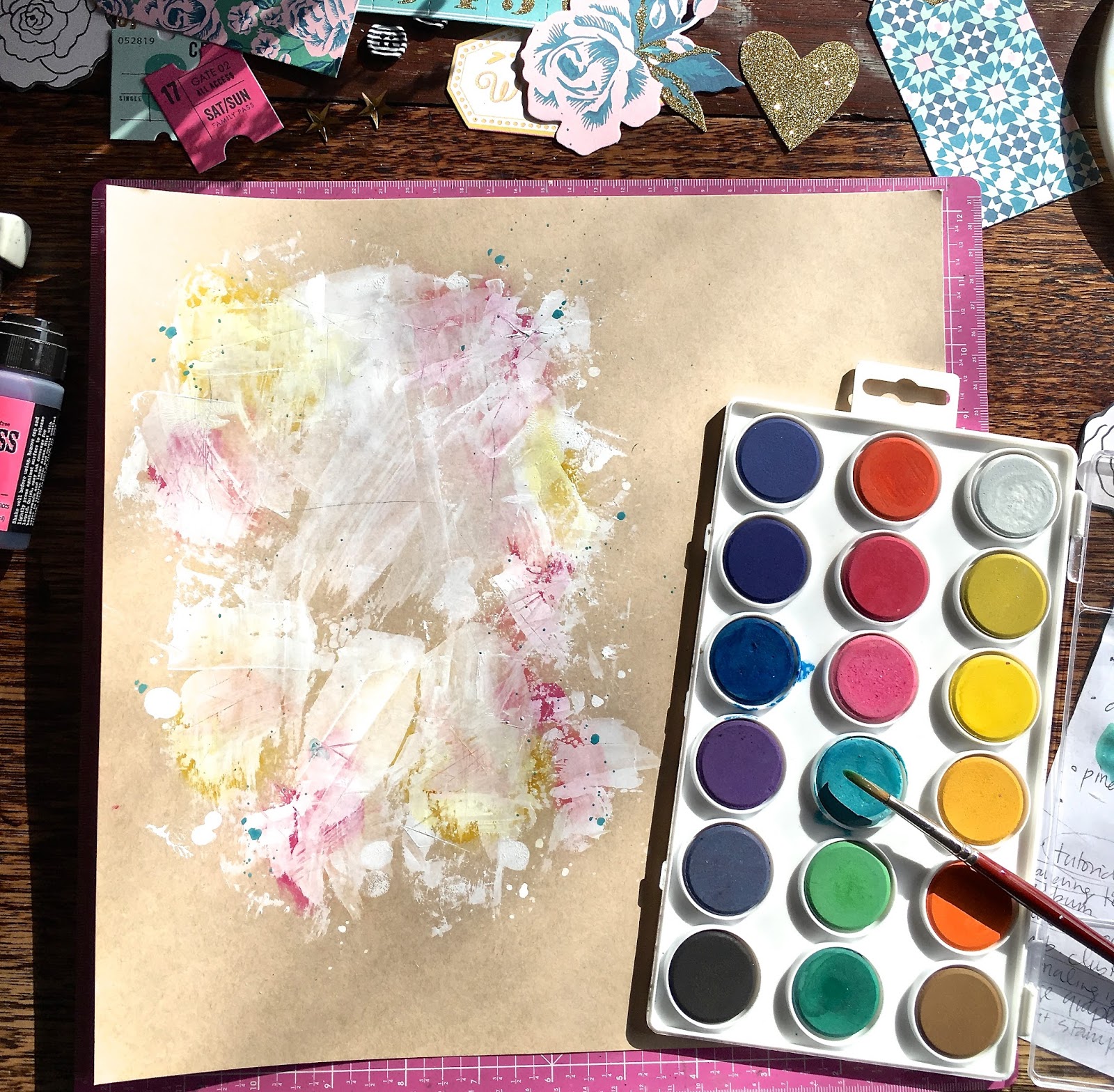 Citrus Twist Kits Blog Tutorial Mixed Media Background