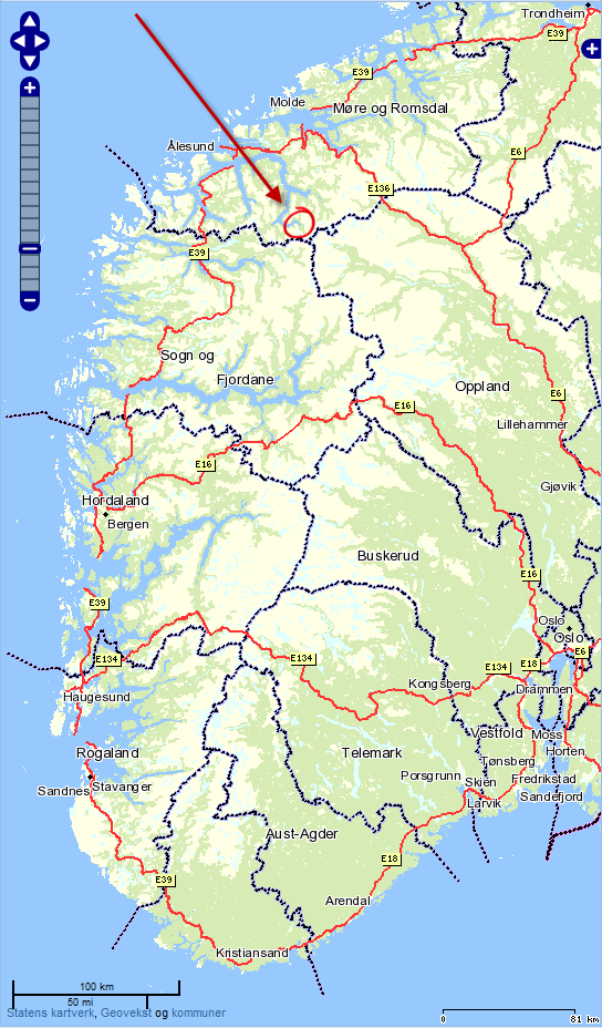Geiranger Norway Map