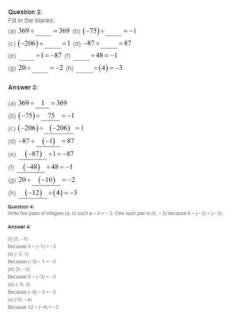 NCERT Solutions of Class 7 MATHS Chapter 1 INTEGERS EXERCISE 1.4 02