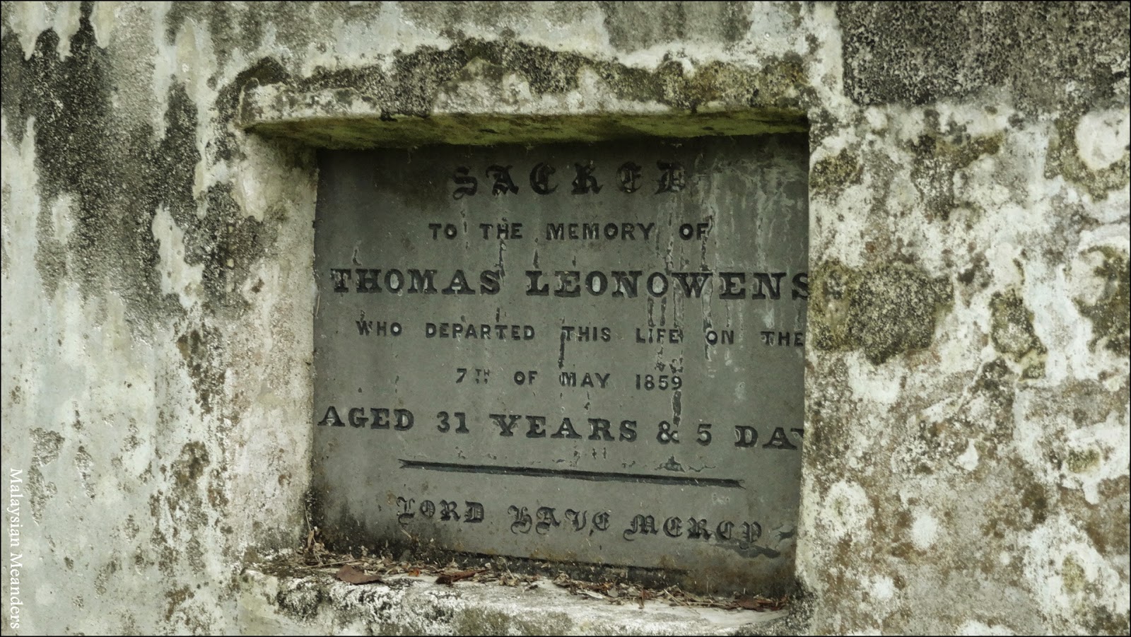 Old Protestant Cemetery, Penang, Anna Leonowens