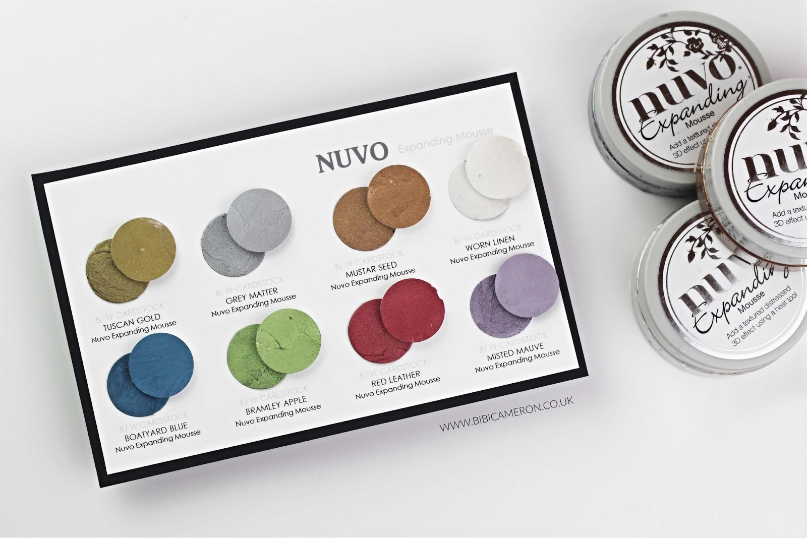 Nuvo Expanding Mousses Colour Swatches + Video Post Bibi Cameron