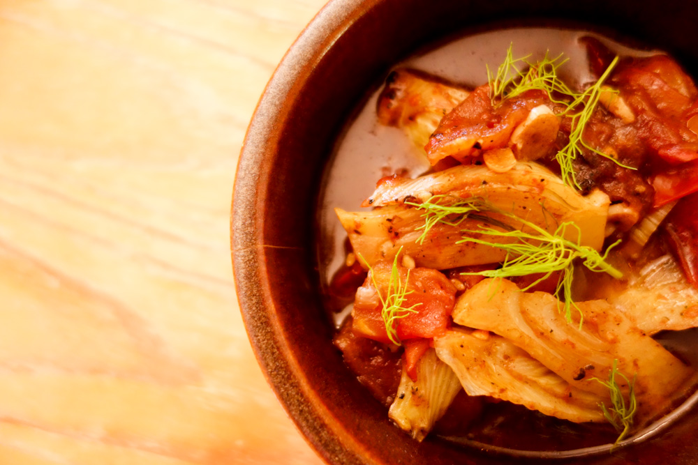 the indolent cook balsamic, black pepper and garlic braised fennel