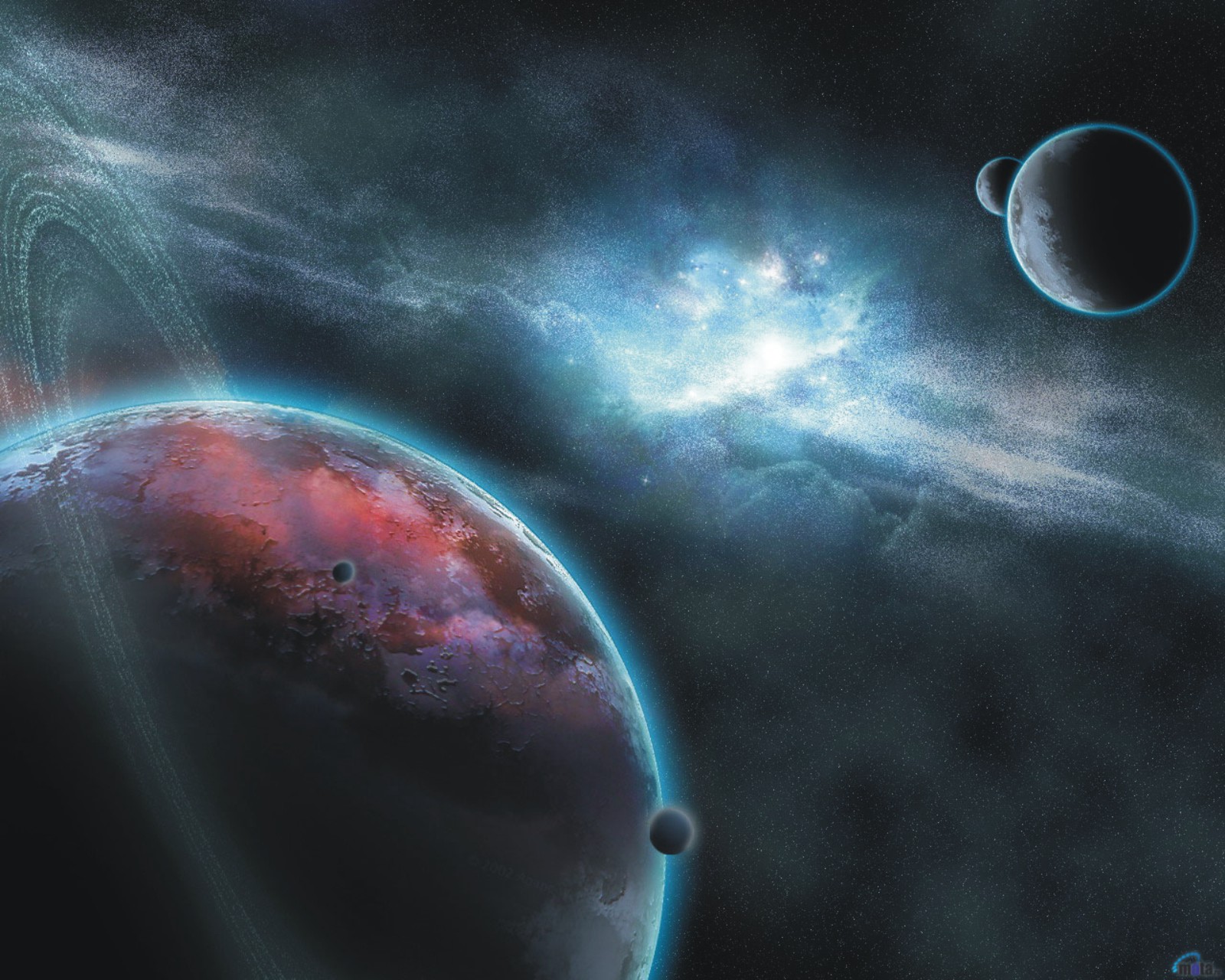 Космос. Планеты вселенной. Далекие планеты. Фантастические космические пейзажи. Далекие планеты вселенной.