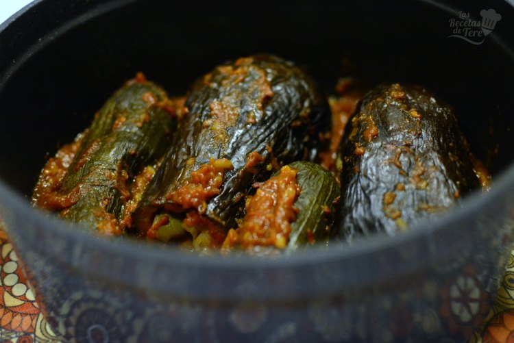 Berenjenas y calabacines con arroz y tomate 04