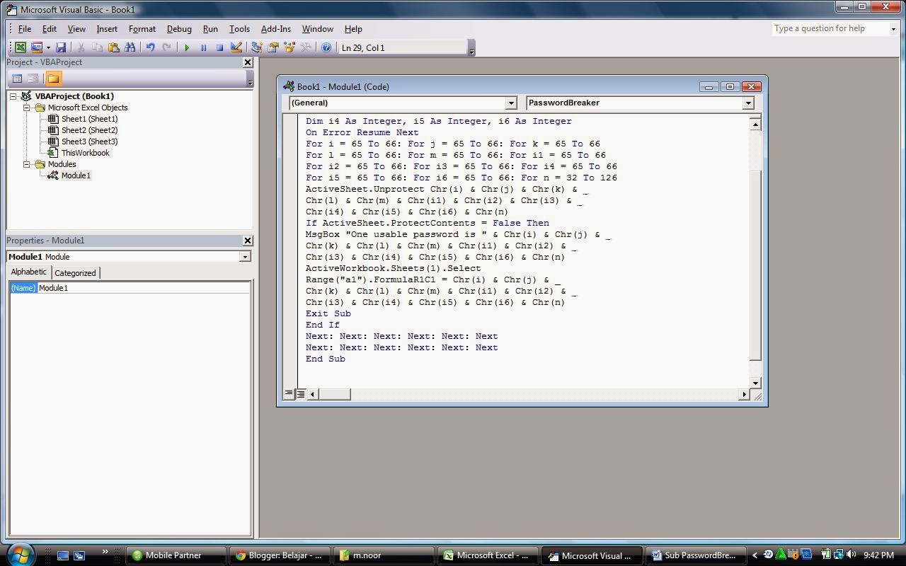YUK BELAJAR Cara buka file excel yang diprotect