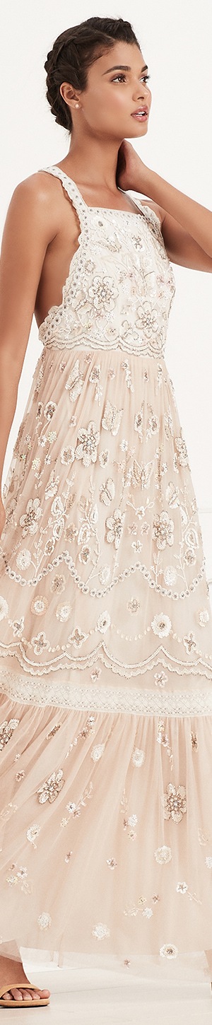 NEEDLE & THREAD Embellished Bib Gown