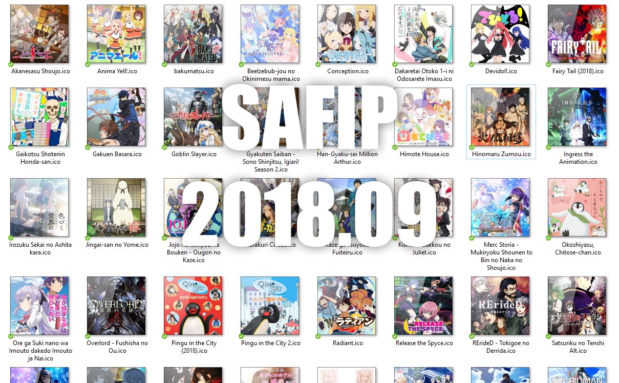 Square Anime Manga Folder Icons