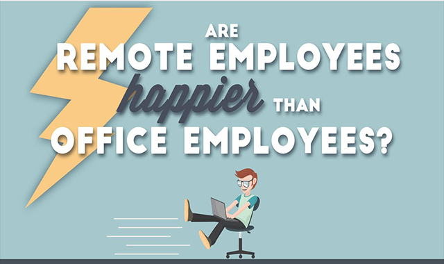 Are Remote Workers Happier Than Office Employees? #infographic