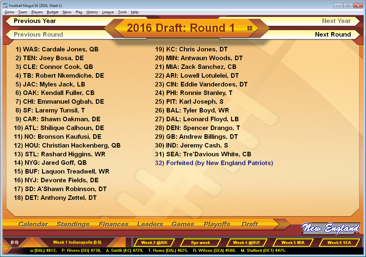 The Game Designer Football Mogul 2016 Mock Drafts