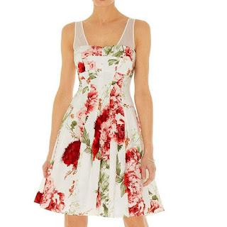 Dress wanita motif bunga cantik murah online masa kini 