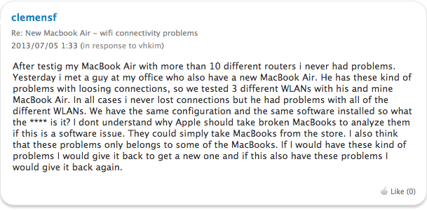macbook air wifi接続問題