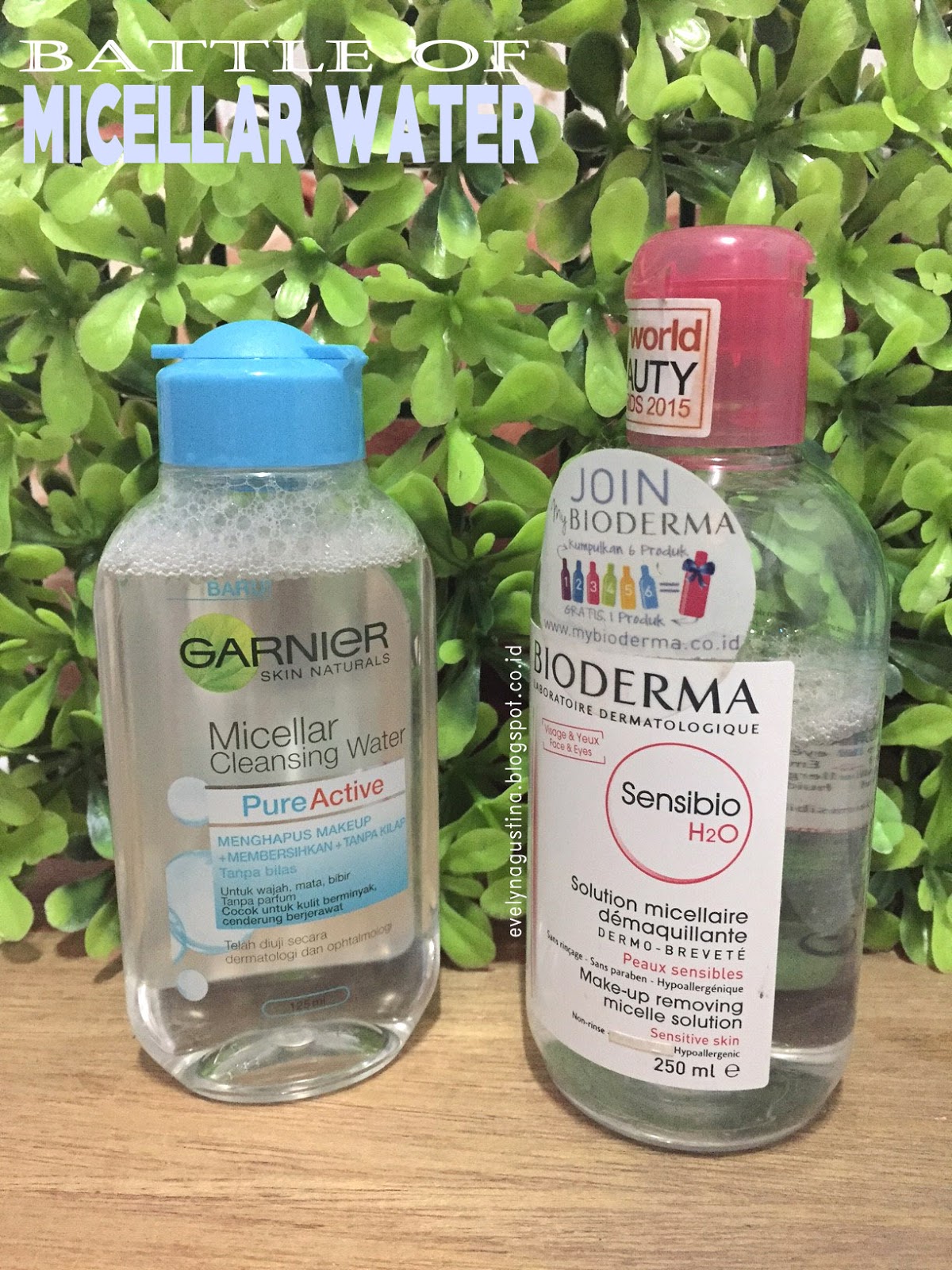 BIODERMA VS GARNIER BATTLE OF MICELLAR WATER Evelyn Agustina