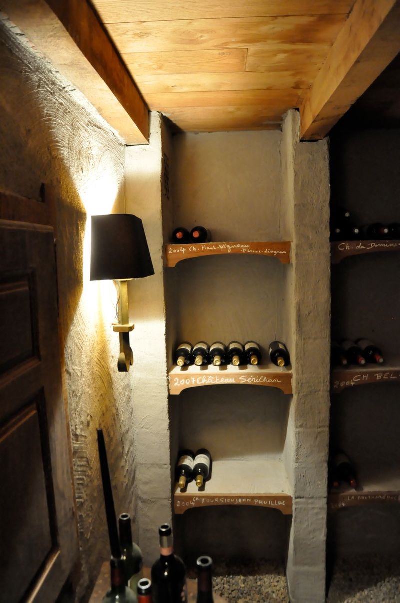 Wine cellar in Greet Lefevre's beautiful Belgium home - Belgian Pearls. #winecellar #interiordesign