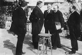 Members of the German and Russian delegations meet at the Rapallo negotiations