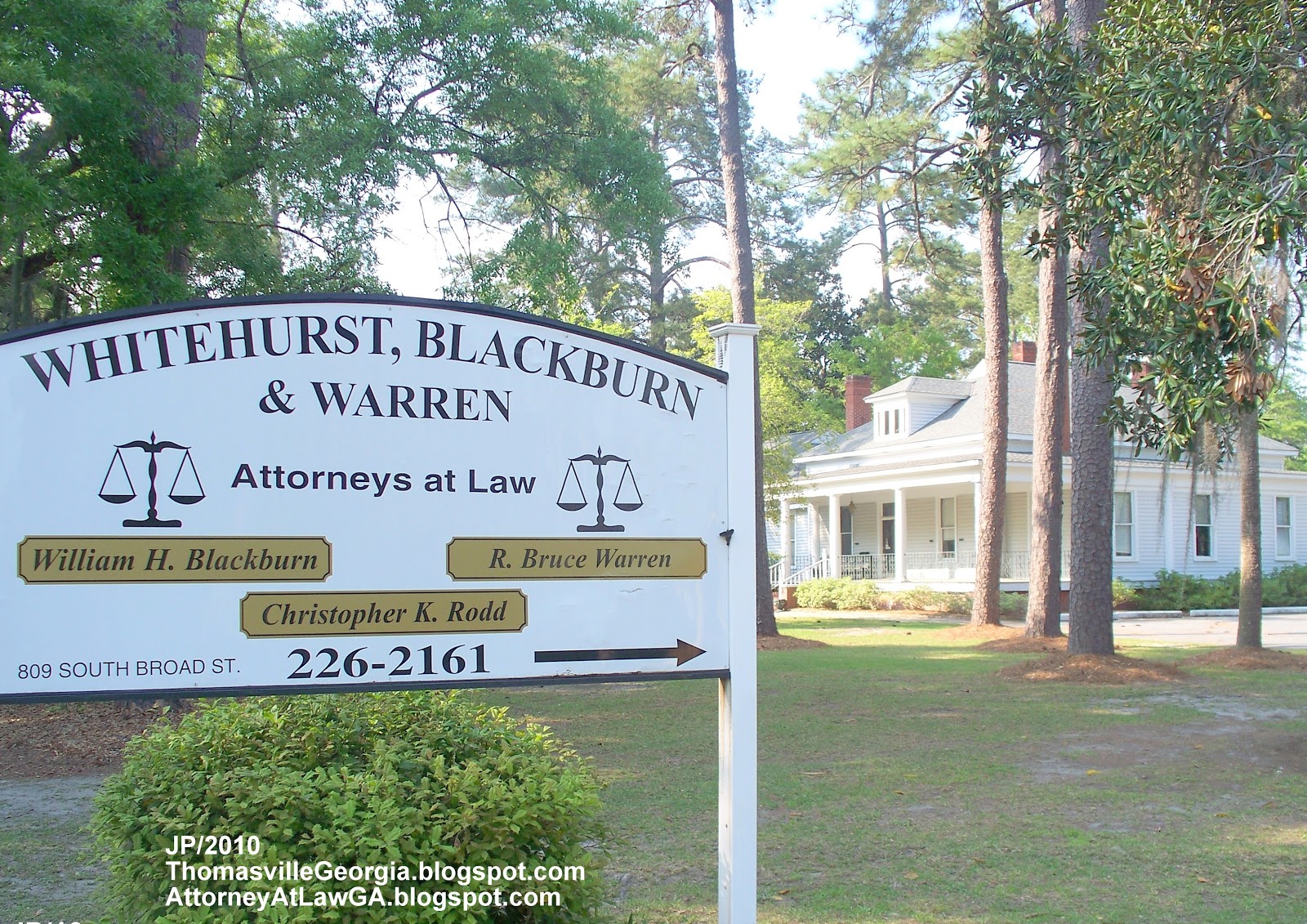 THOMASVILLE GA.Thomas Co.Photos Church Attorney Bank Restaurant Dr