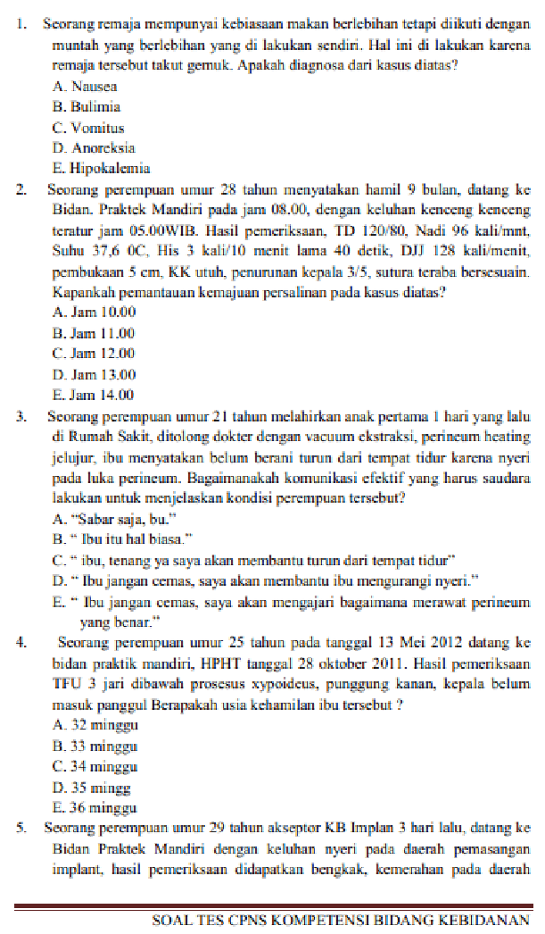 Kumpulan Soal Soal Tes Asesmen Kompetensi Pegawai