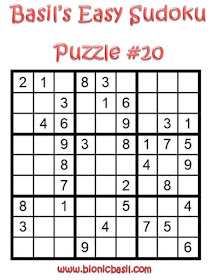 Basil's Easy Sudoku Puzzle #20 Brain Training with Cats @BionicBasil