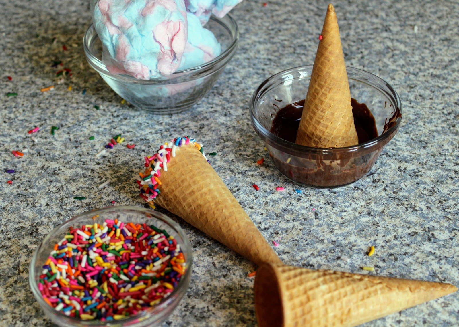 Sweet Silly Sara Cotton Candy Ice Cream Cones