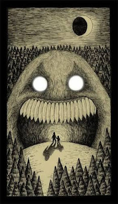 Two people in the woulds forest with no way out surrounded by monsters