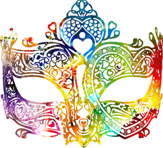 Mascara de carnaval cheia de cor 1 png