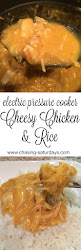 chicken cooker pressure electric cheesy rice recipes recipe chasing saturdays pot print easy