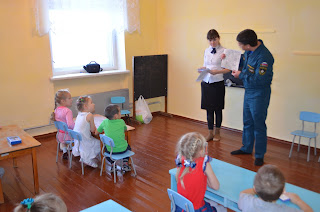 сотрудники МЧС 117 ПЧ 10 ноября посетили вместе с работниками ВДПО структурное подразделение детский сад «Золотой ключик».