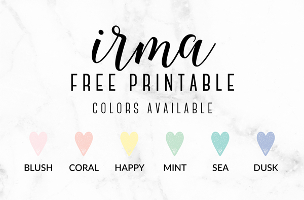 Free Printable Irma Weekly Planners by Eliza Ellis - The perfect organizing solution for mums, entrepreneurs, bloggers, etsy sellers, professionals, WAHM's, SAHM's, students and moms. Available in 6 colors and both A4 and A5 sizes. Enjoy!