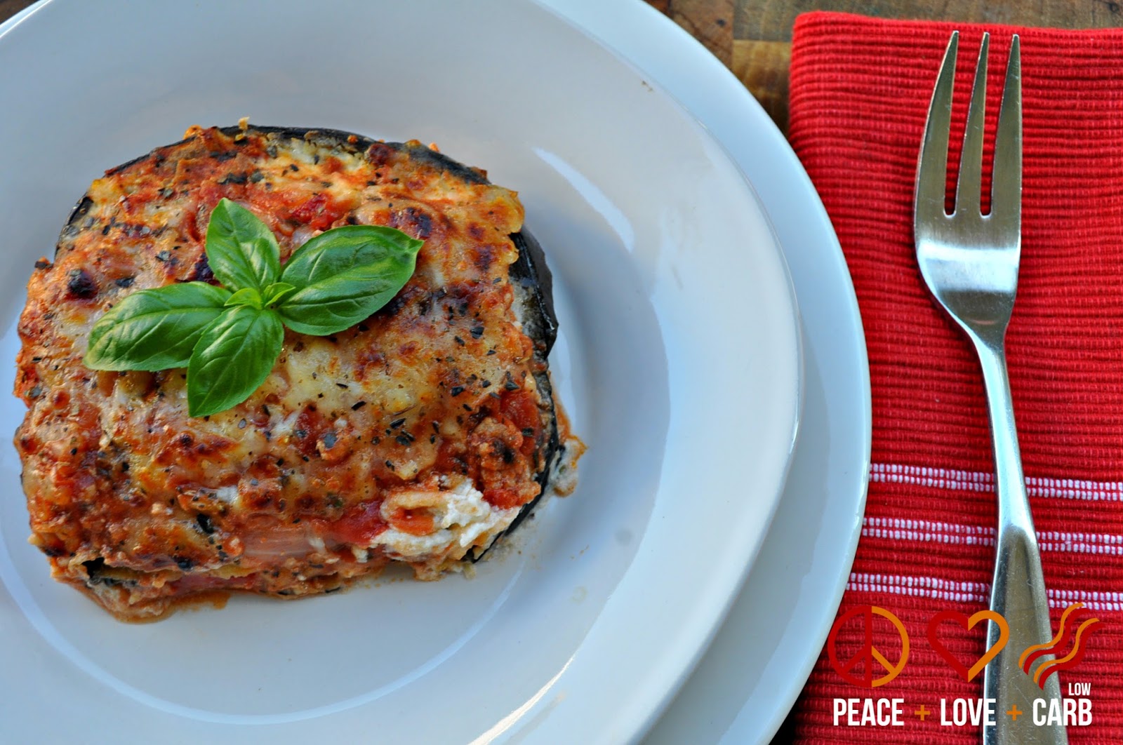 Eggplant Lasagna with Meat Sauce - Low Carb Lasagna
