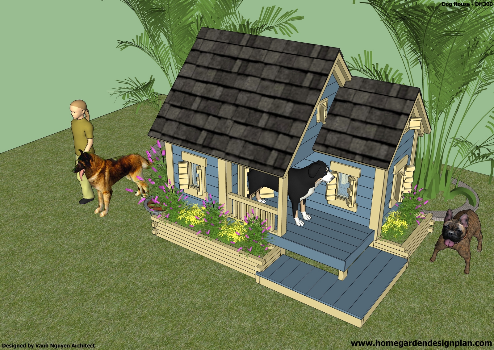 wood dog house plans