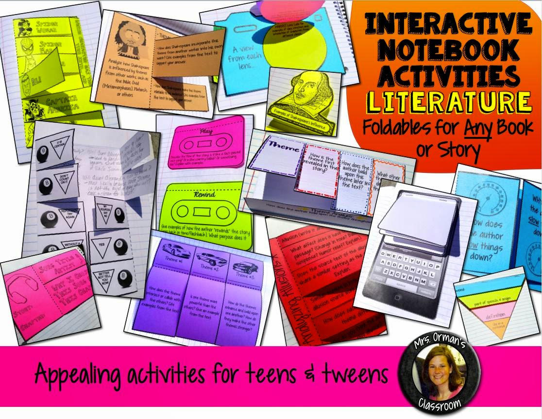 Interactive notebook activities on www.traceeorman.com