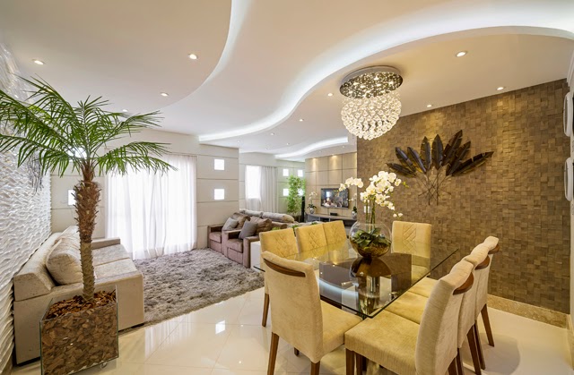 Lustre Para Sala De Estar Quadrado ~ Luxo de ambientes integrados! Sala de estar com dois sofás de Lustre Para Sala De Estar Quadrado ~ Luxo de ambientes integrados! Sala de estar com dois sofás de