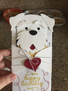 MidnightCrafting birthday gift card holder silhouette cameo terrier schnauzer dog
