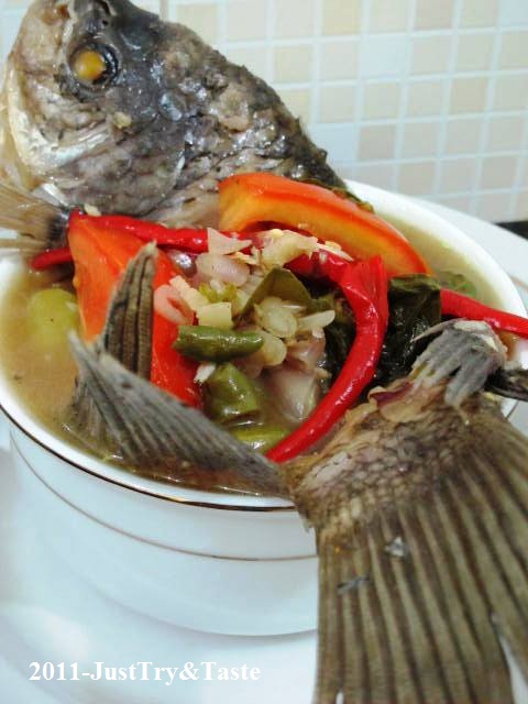 Resep Sup Ikan Gurame dan Sawi Asin