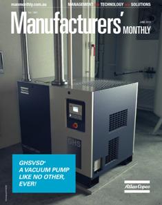 Manufacturers' Monthly - June 2015 | ISSN 0025-2530 | CBR 96 dpi | Mensile | Professionisti | Tecnologia | Meccanica
Recognised for its highly credible editorial content and acclaimed analysis of issues affecting the industry, Manufacturers' Monthly has informed Australia’s manufacturing industries since 1961. With a circulation of over 15,000, Manufacturers' Monthly content critical information that senior & operational management need, covering industry news, management, IT, technology, and the lastest products and solutions.
