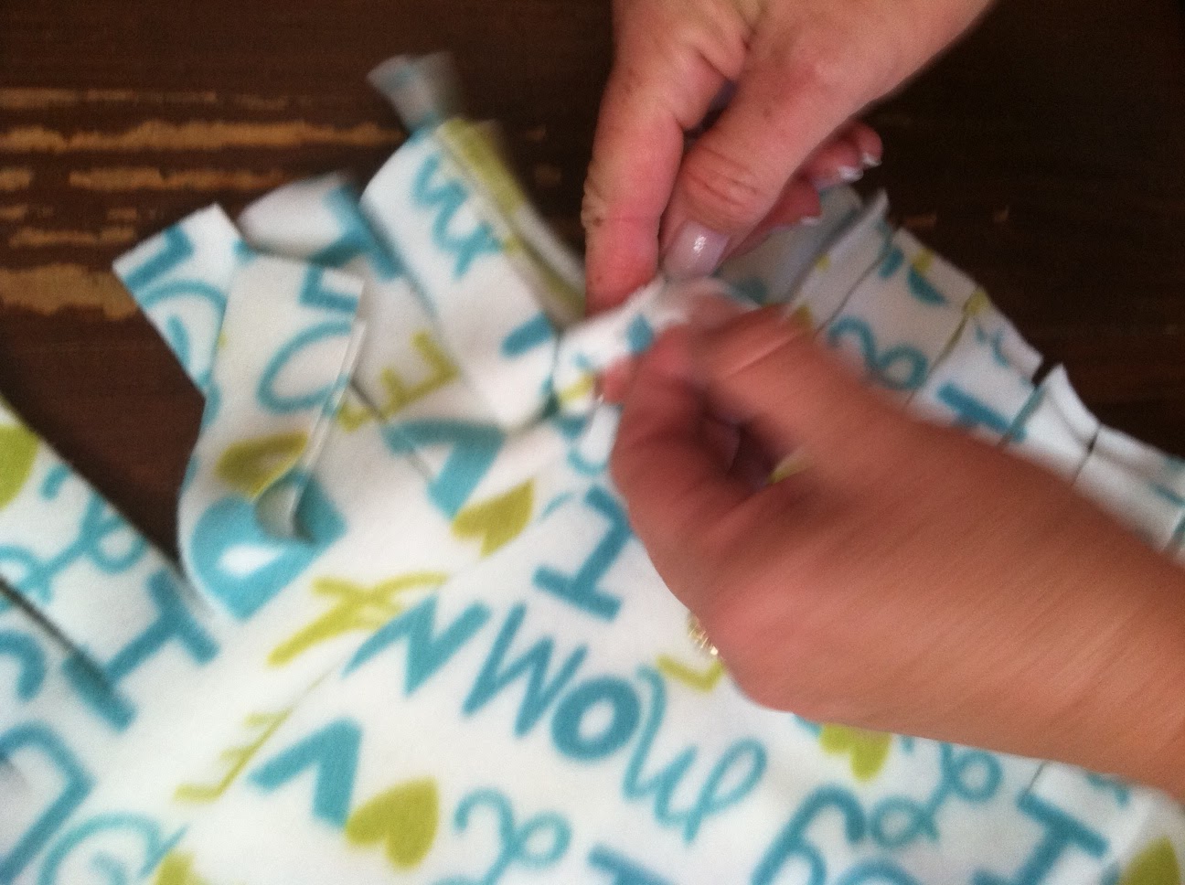 Our Shank Family Nana's DIY No Sew Fleece Blanket *Tutorial*