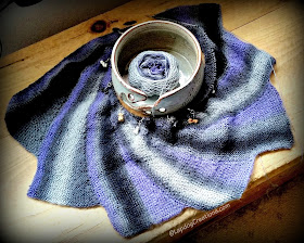 Wingspan knitted shawl