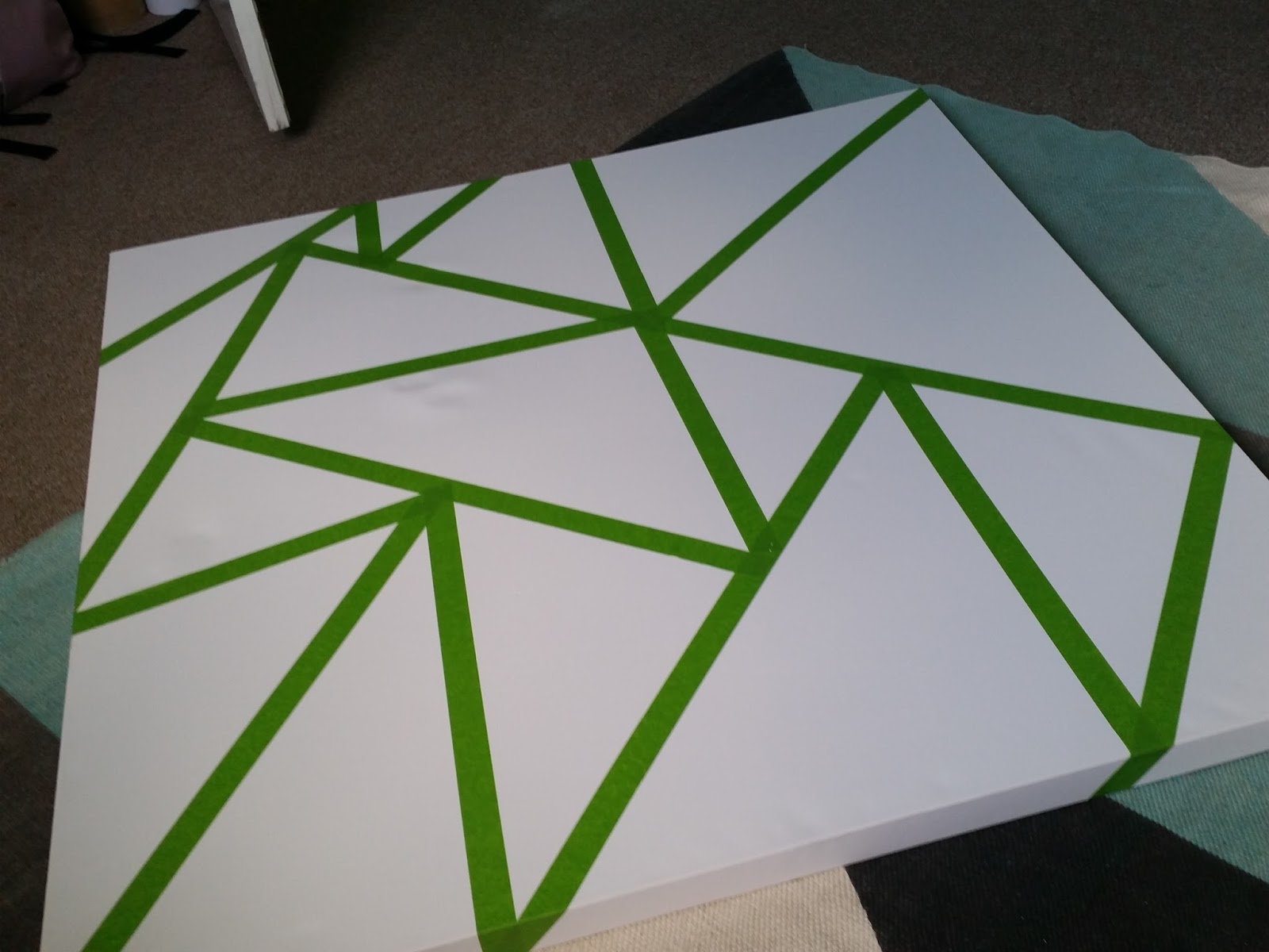 DIY Geometric Canvas Oh Gosh Blog Em