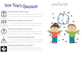 Reading Comprehension Stories: New Year's Picture Comprehension FREEBIE!