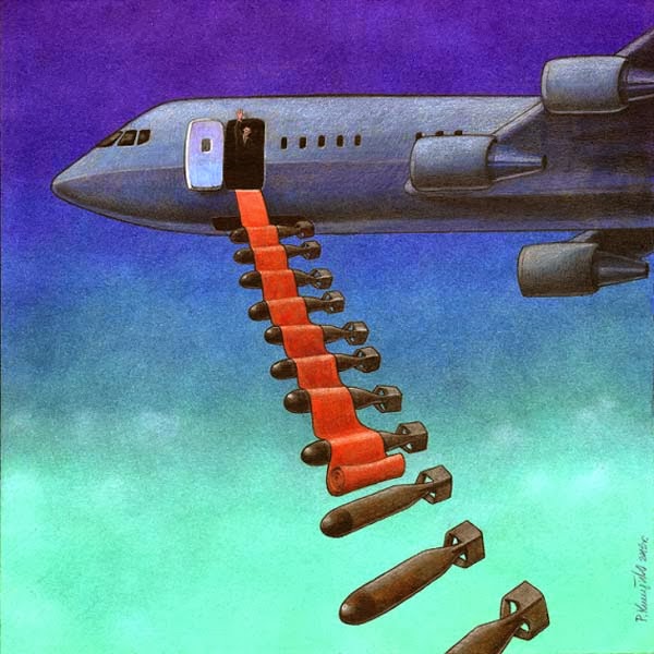 Ilustración que critica las guerras